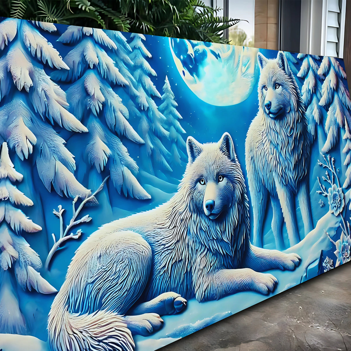 3D Wolves Wall Art V canvas by Tailored Canvases, view 5