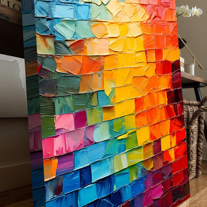 Spectrum Mosaic Wall Art by Tailored Canvases