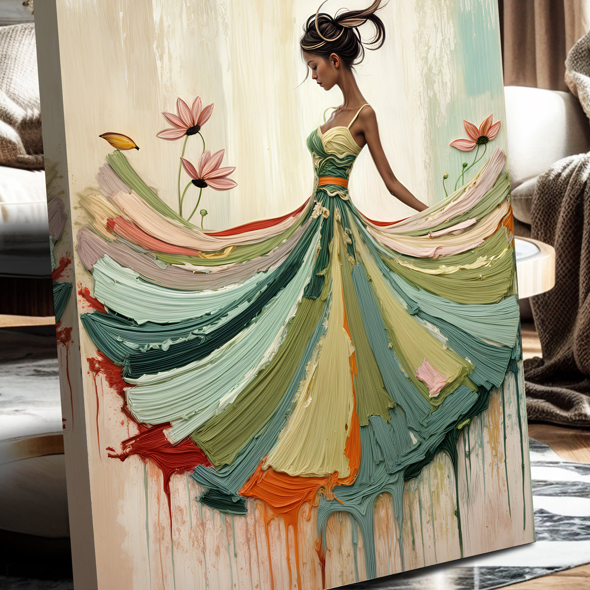 Blooming Modern Abstract Wall Art by Tailored Canvases