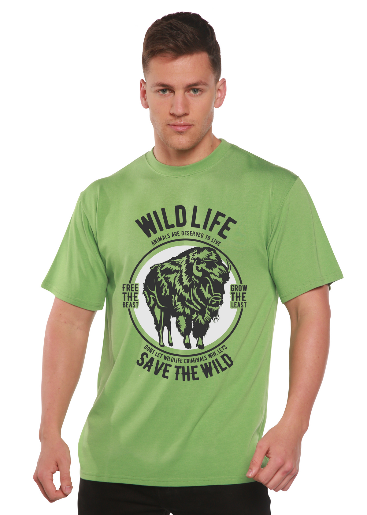 Wild Life men's bamboo graphic T-shirt – view 7