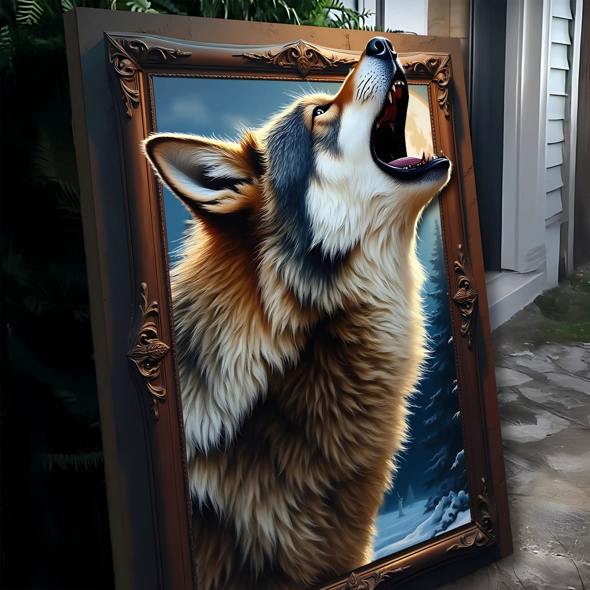 3D Wolf Wall Art by Tailored Canvases