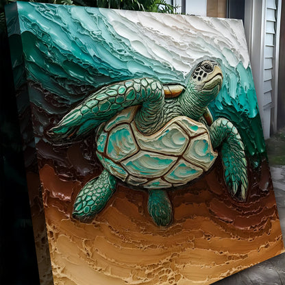 3D Turtle Wall Art canvas by Tailored Canvases, view 5