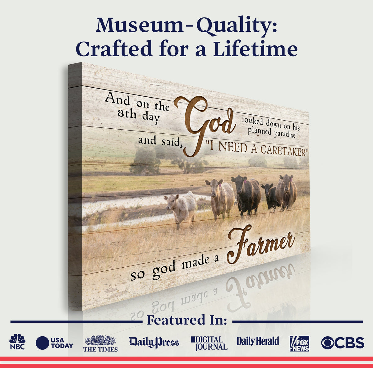 On The 8th Day God Made A Farmer Sign III by Tailored Canvases