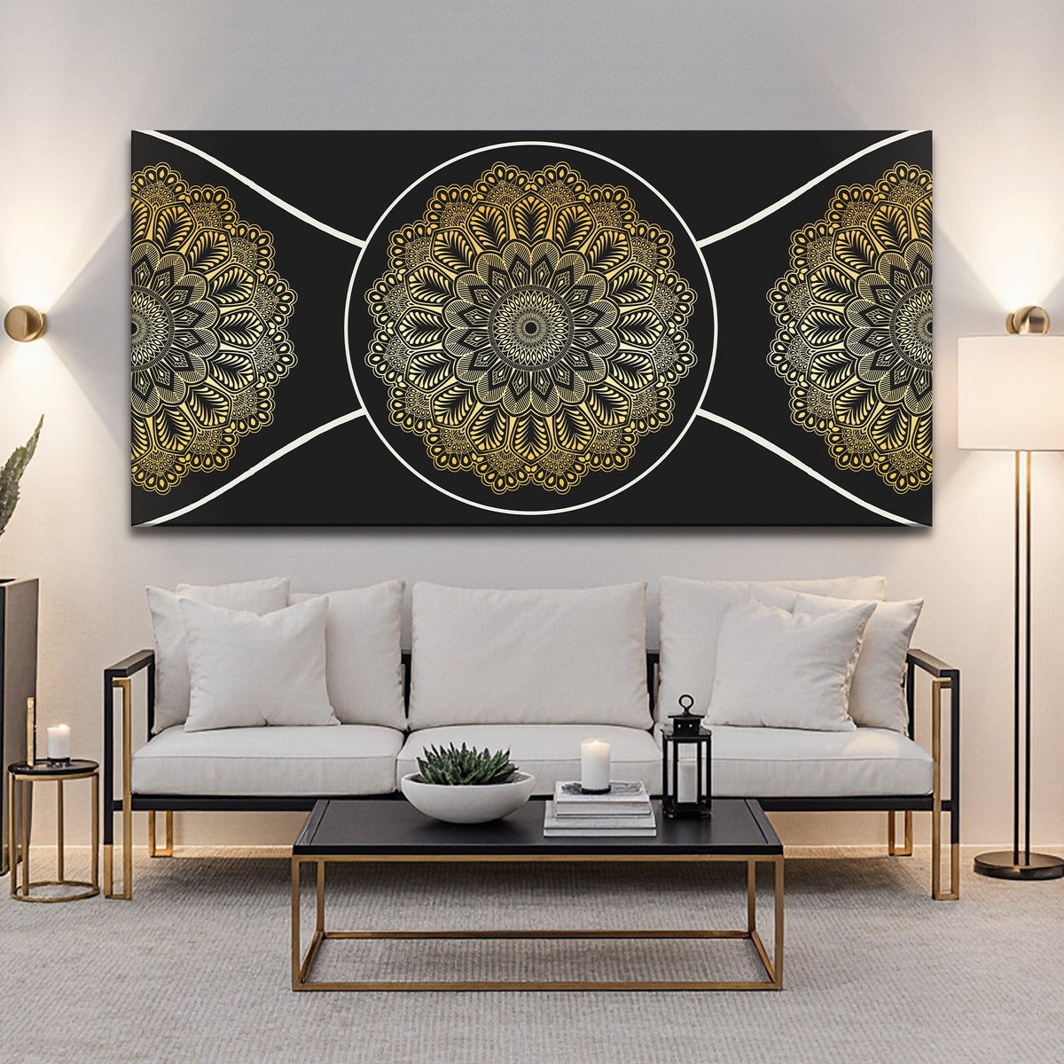 Gold Sacred Geometry Wall Art by Tailored Canvases