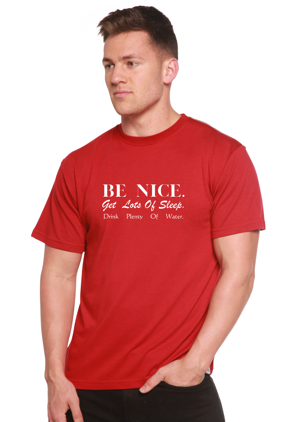 Be Nice men's bamboo graphic T-shirt – view 6