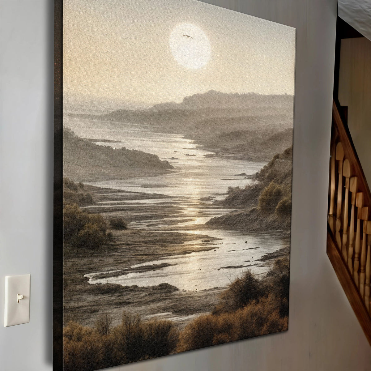 Misty Shores Coastal Impasto Wall Art by Tailored Canvases