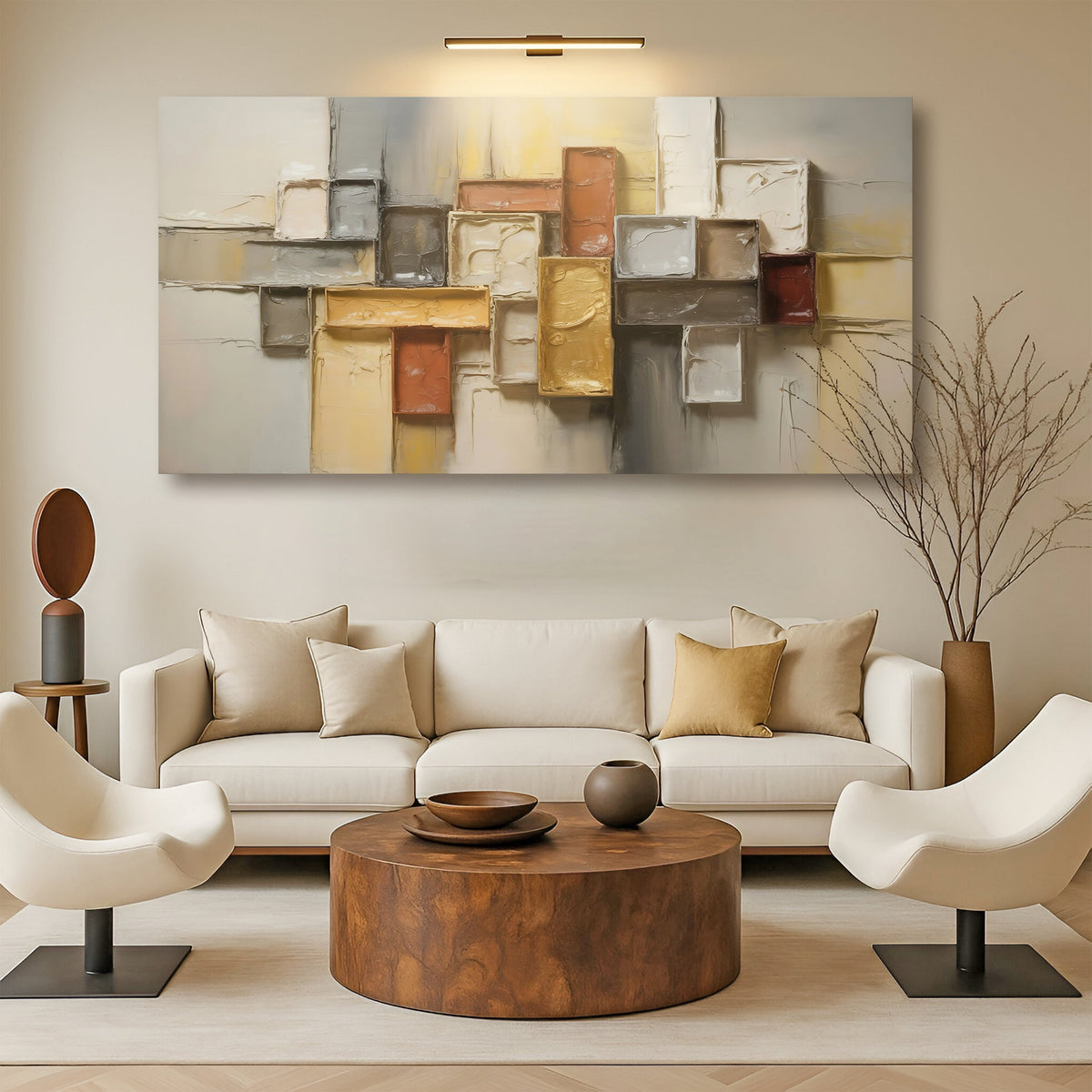 Shape Pattern Minimalist Abstract Wall Art by Tailored Canvases