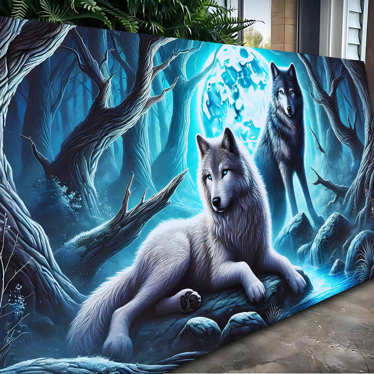 3D Wolves Wall Art canvas by Tailored Canvases, view 5