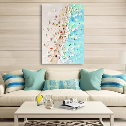 Beachfront Painting Coastal Wall Art by Tailored Canvases