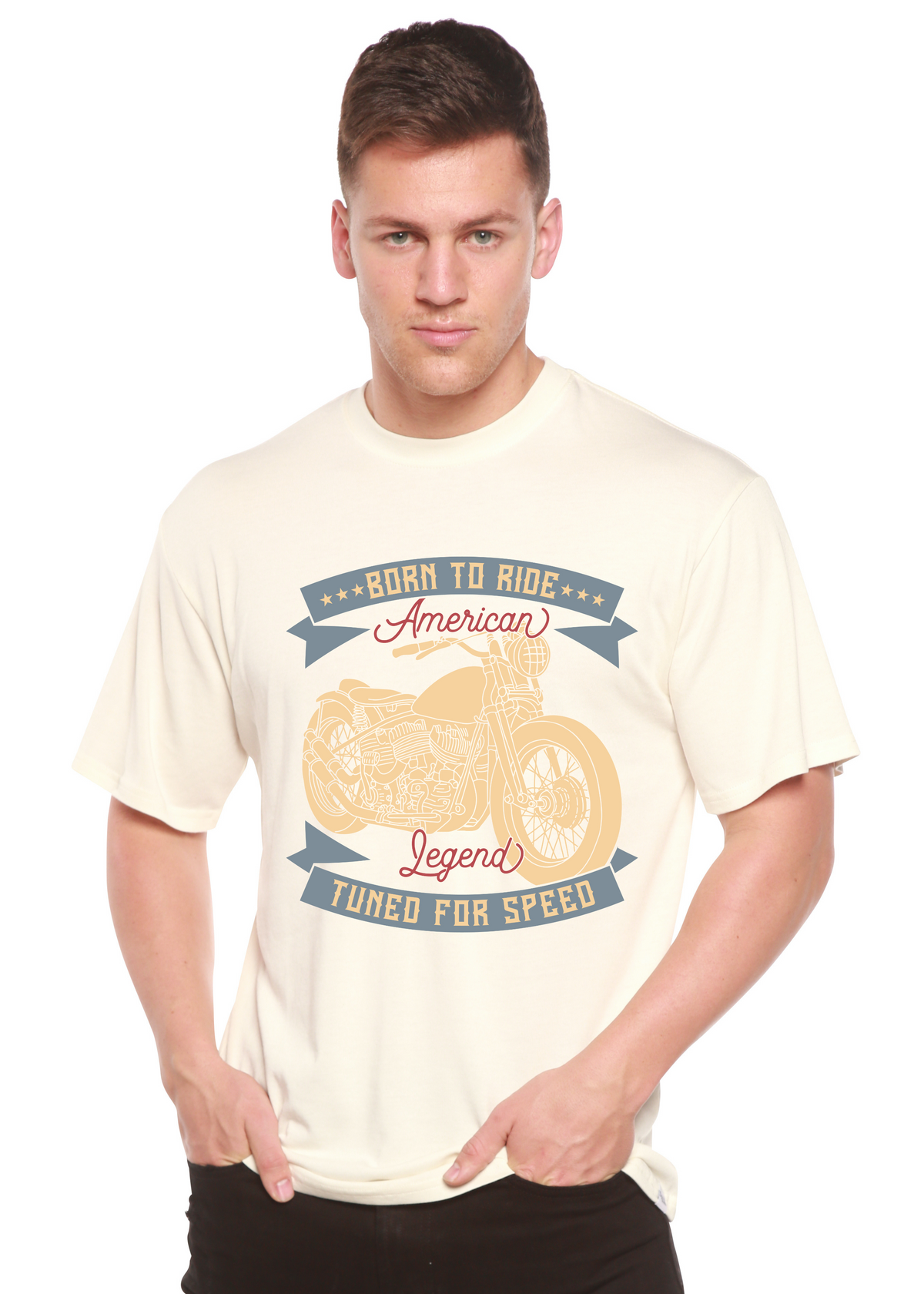Born to Ride American Legend men's bamboo graphic T-shirt – view 2