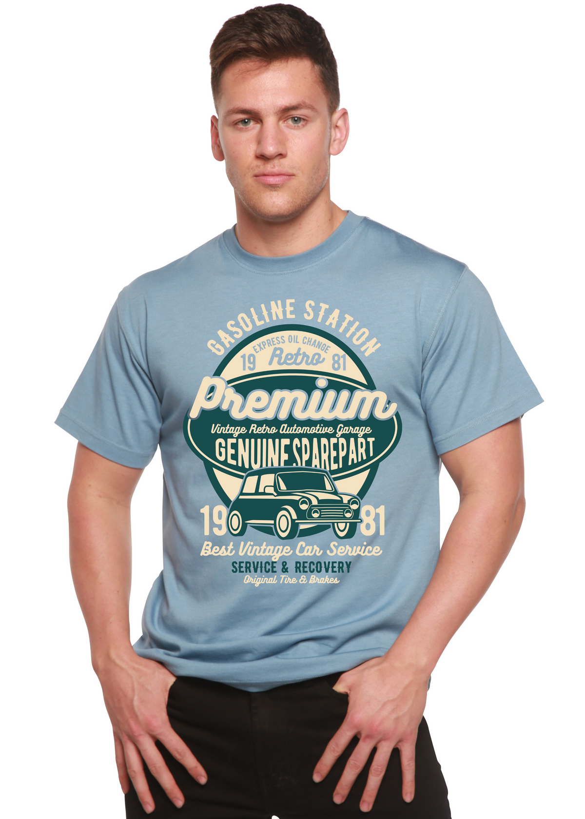 Premium Garage men's bamboo graphic T-shirt – view 5