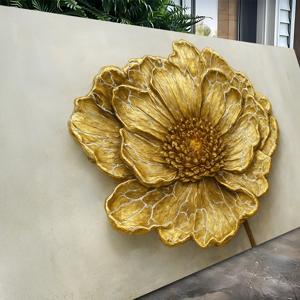 Golden Dandelion Minimalist Abstract Wall Art VI by Tailored Canvases