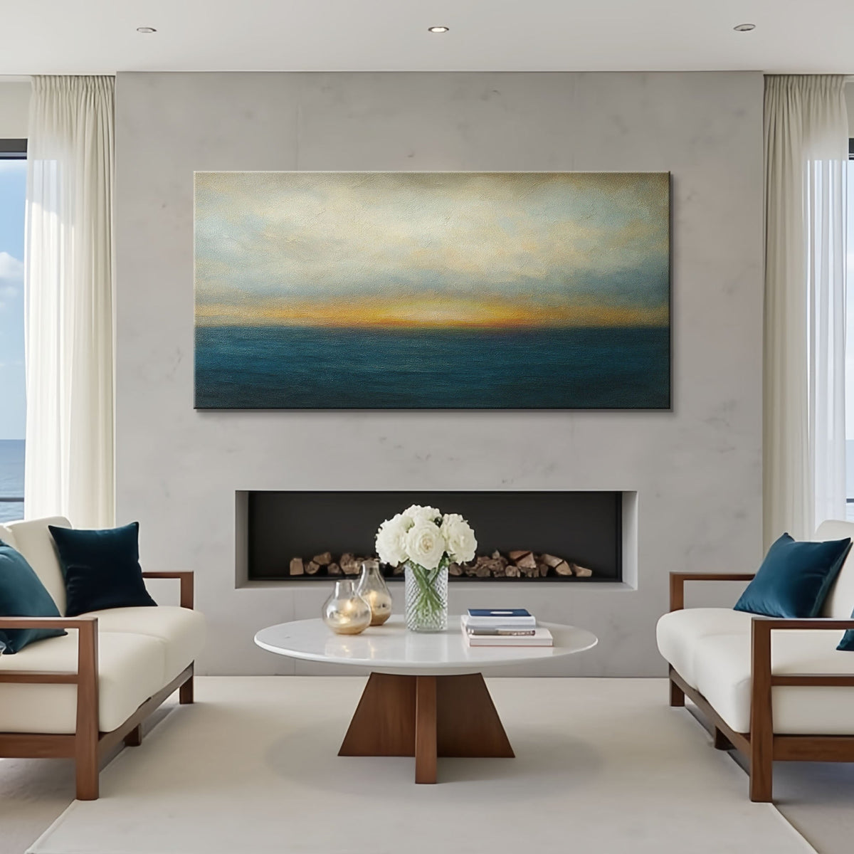 Waterscape Abstract Wall Art V by Tailored Canvases