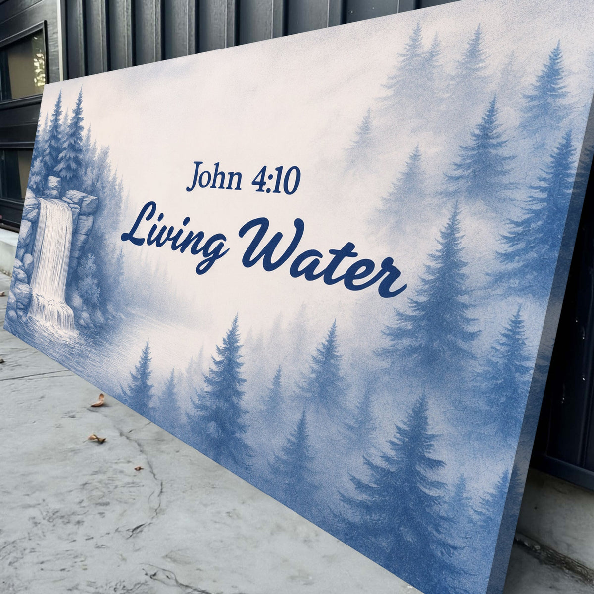 Living Water - John 4:10 Faith Sign by Tailored Canvases