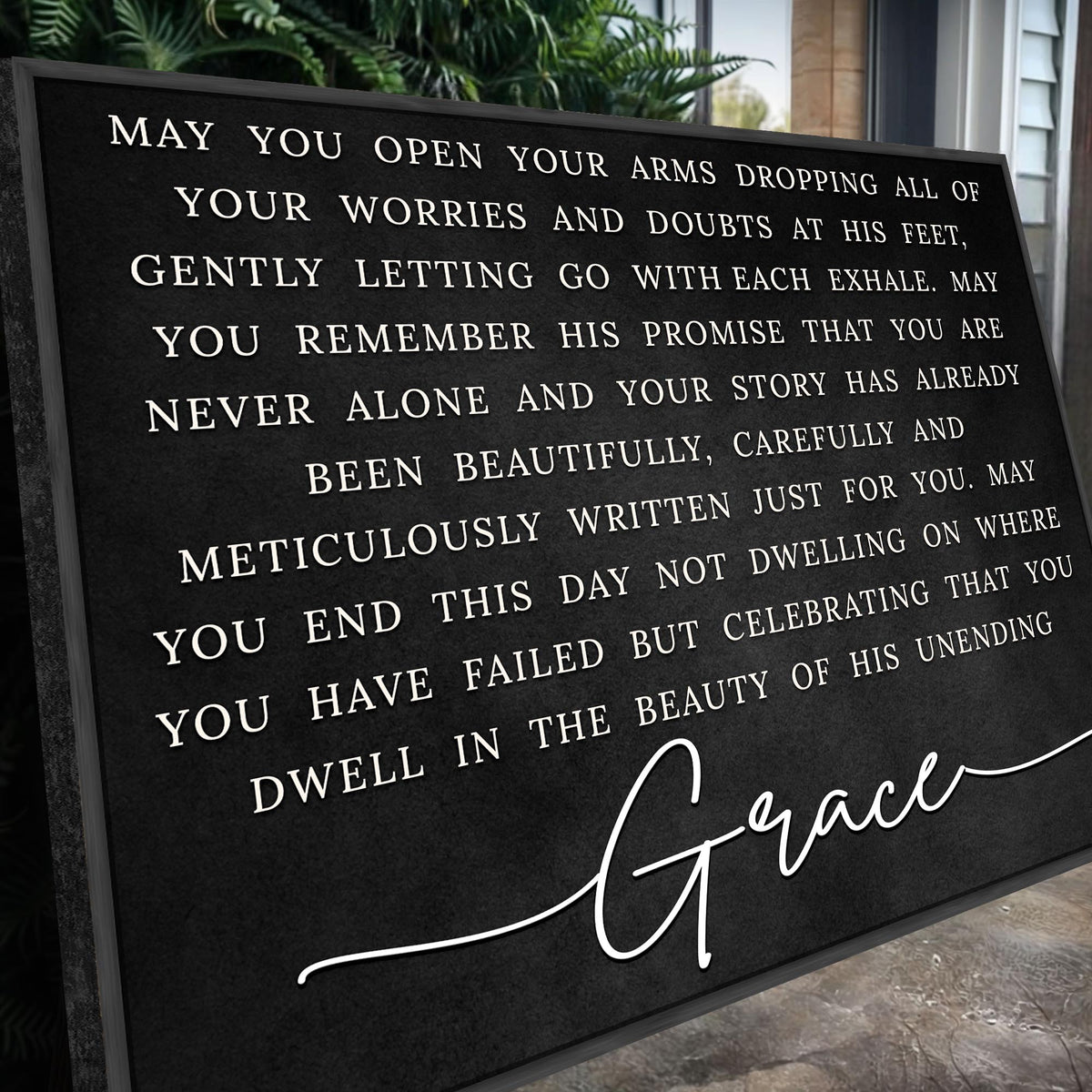 Unending Grace Faith Sign by Tailored Canvases