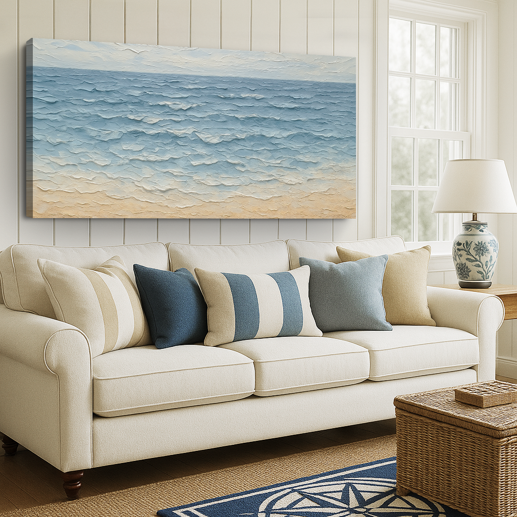 Serene Ocean Wave Coastal Wall Art VI by Tailored Canvases