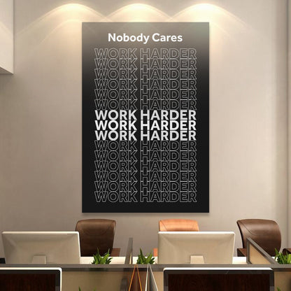 Work Harder Motivational Wall Sign by Tailored Canvases