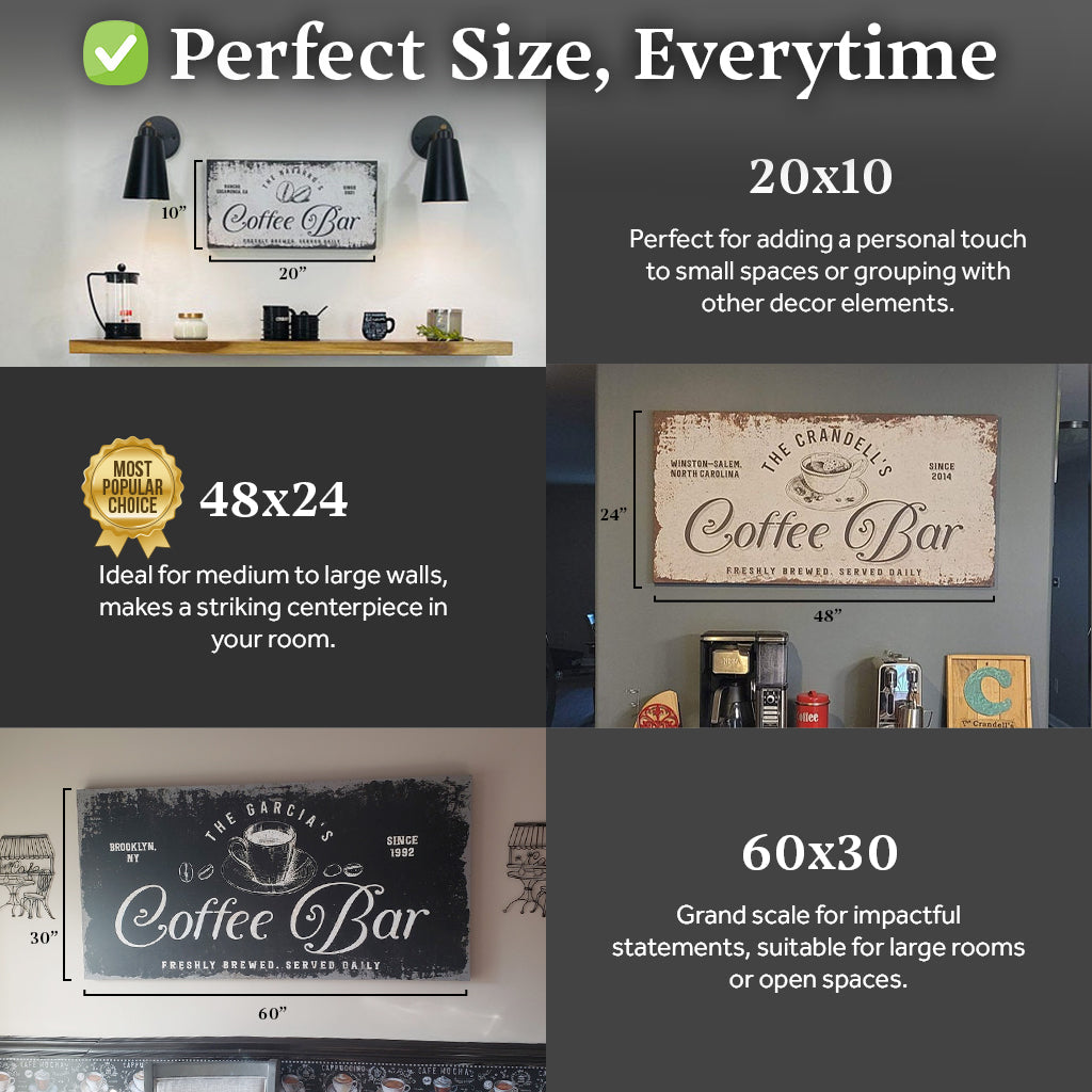 Coffee Bar Sign by Tailored Canvases