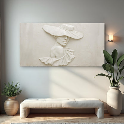 3D Minimalist Female Portrait Wall Art canvas by Tailored Canvases, view 5