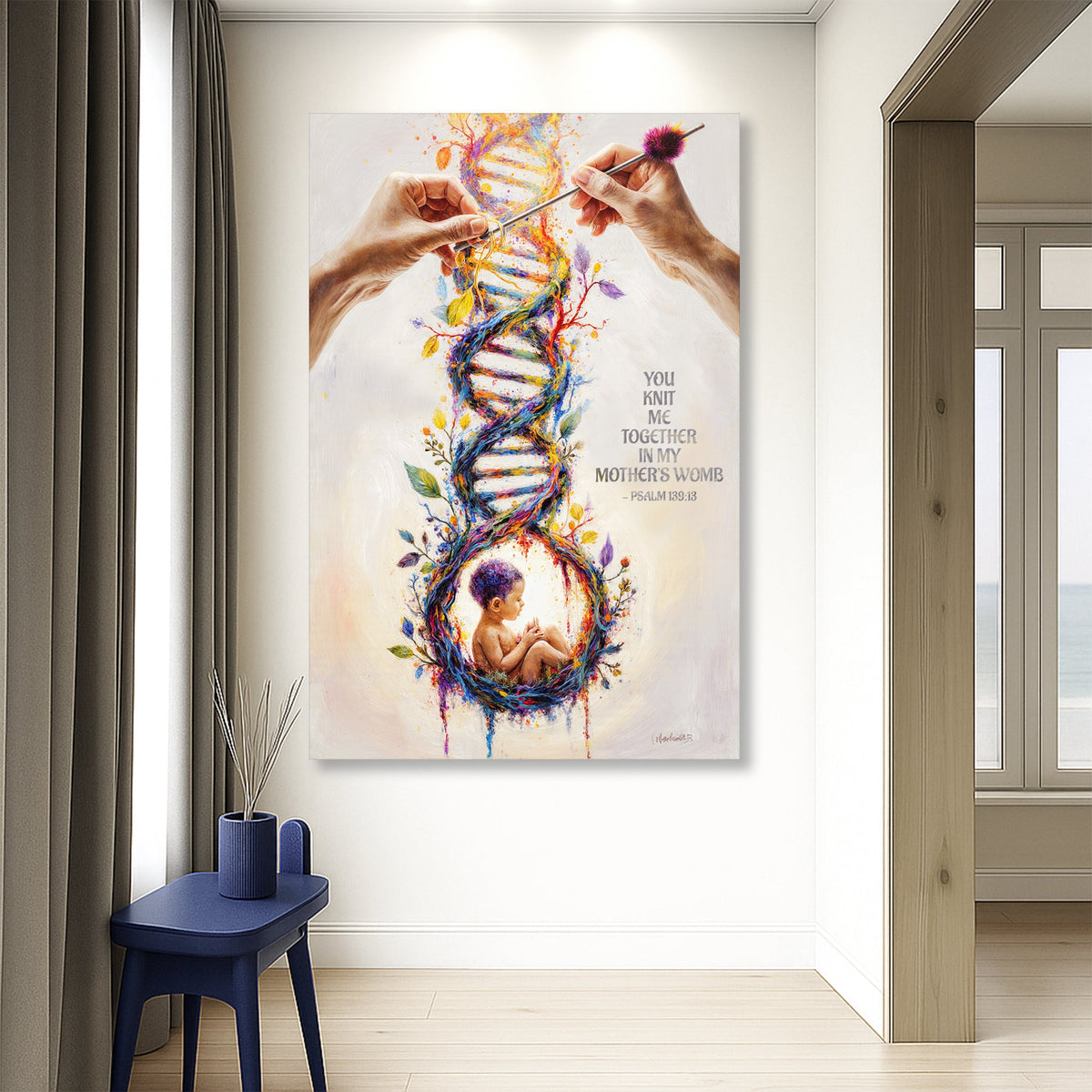 Psalm 139:13 - For You Knit Me In My Mother's Womb Faith Sign by Tailored Canvases