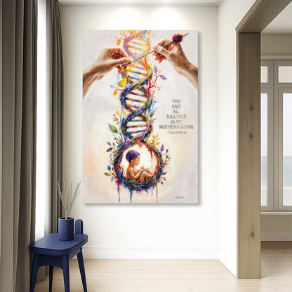 Psalm 139:13 - For You Knit Me In My Mother's Womb Faith Sign by Tailored Canvases