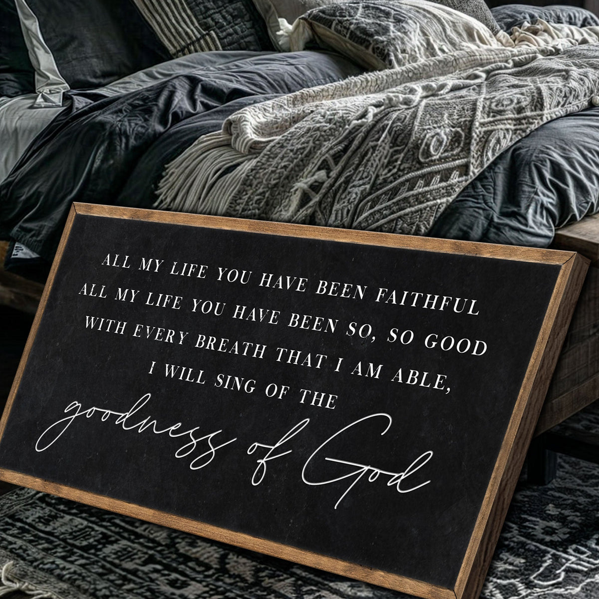 Goodness Of God Faith Sign by Tailored Canvases