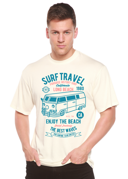 Surf Travel men's short sleeve graphic T-shirt in bamboo viscose and organic cotton