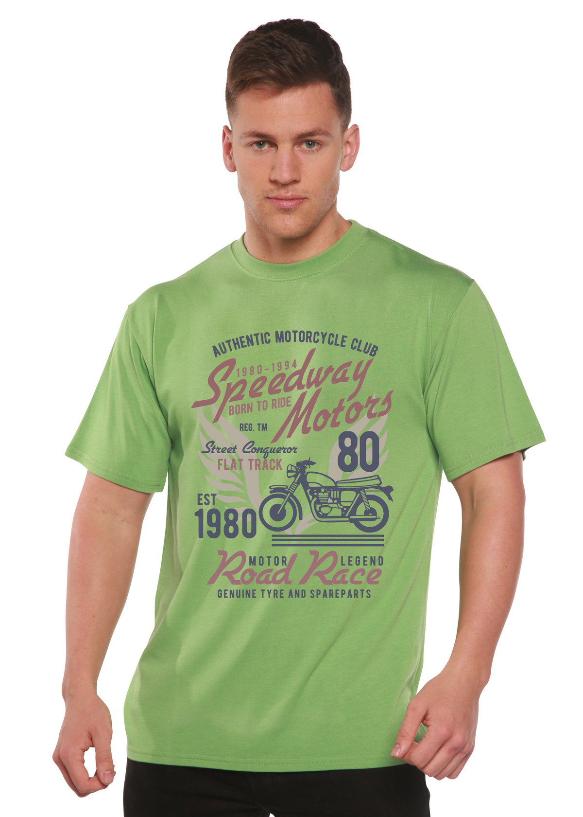 Speedway Motor men's bamboo graphic T-shirt – view 3