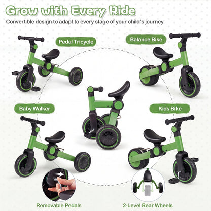 5-in-1 toddler balance bike with removable pedals by GBruno Store, view 10