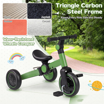 5-in-1 toddler balance bike with removable pedals by GBruno Store, view 14