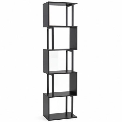 5-Tier S-Shaped Bookshelf with Open Cubes & Anti-Tip Kit by DirectDeals