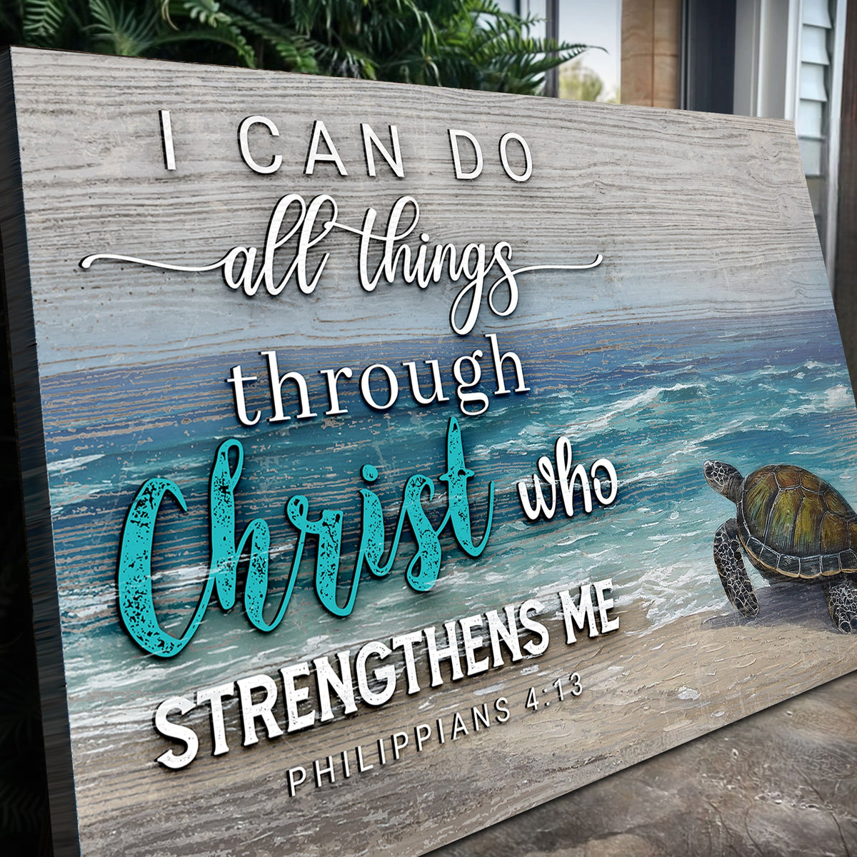 I Can Do All Things Through Christ Faith Sign IV by Tailored Canvases