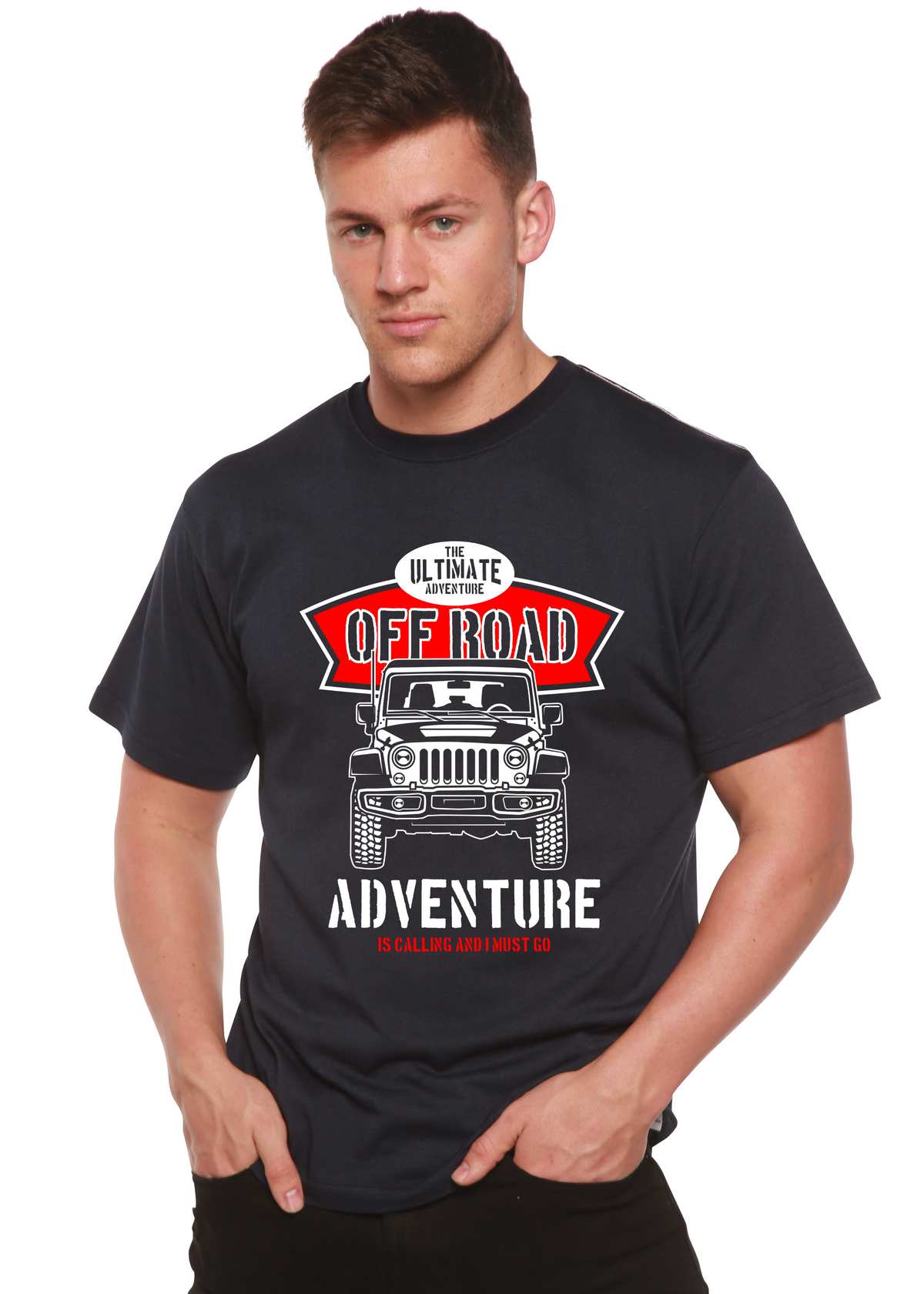 Off Road men's bamboo graphic T-shirt – view 2