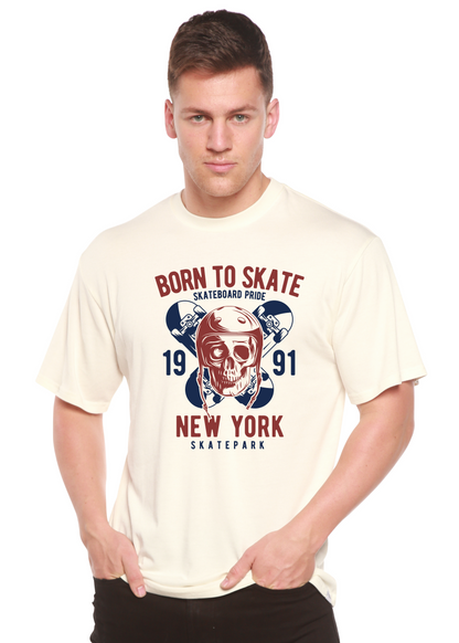 Born to Skate 1991 New York men's short sleeve graphic T-shirt in bamboo viscose and organic cotton