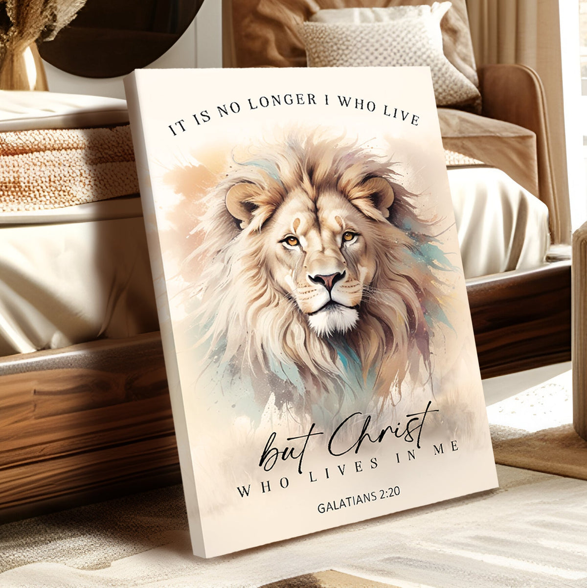 Galatians 2:20 - Christ Who Lives In Me Faith Sign by Tailored Canvases