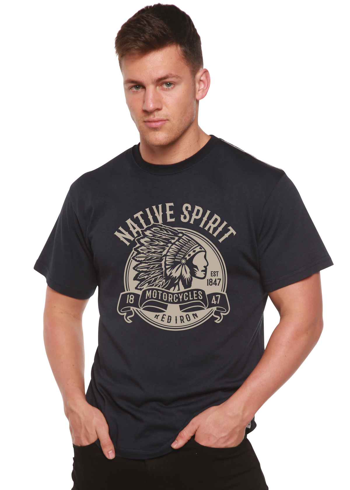 Native Spirit men's bamboo graphic T-shirt – view 2