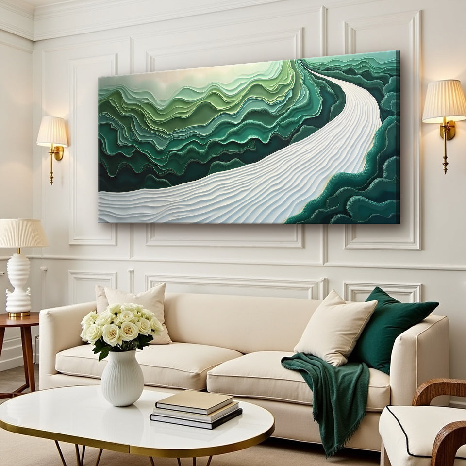 Green Rivers Abstract Wall Art III by Tailored Canvases
