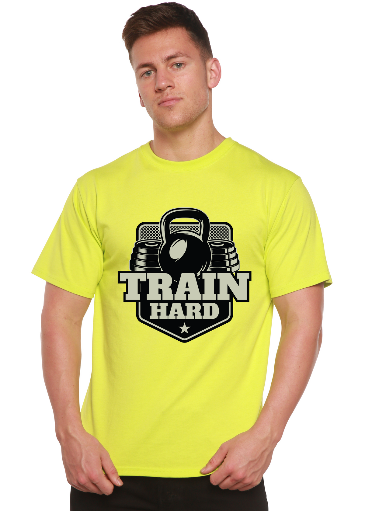 Train Hard men's bamboo graphic T-shirt – view 5