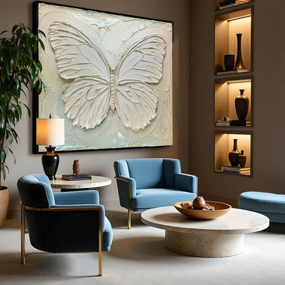 White Butterfly Wall Art by Tailored Canvases