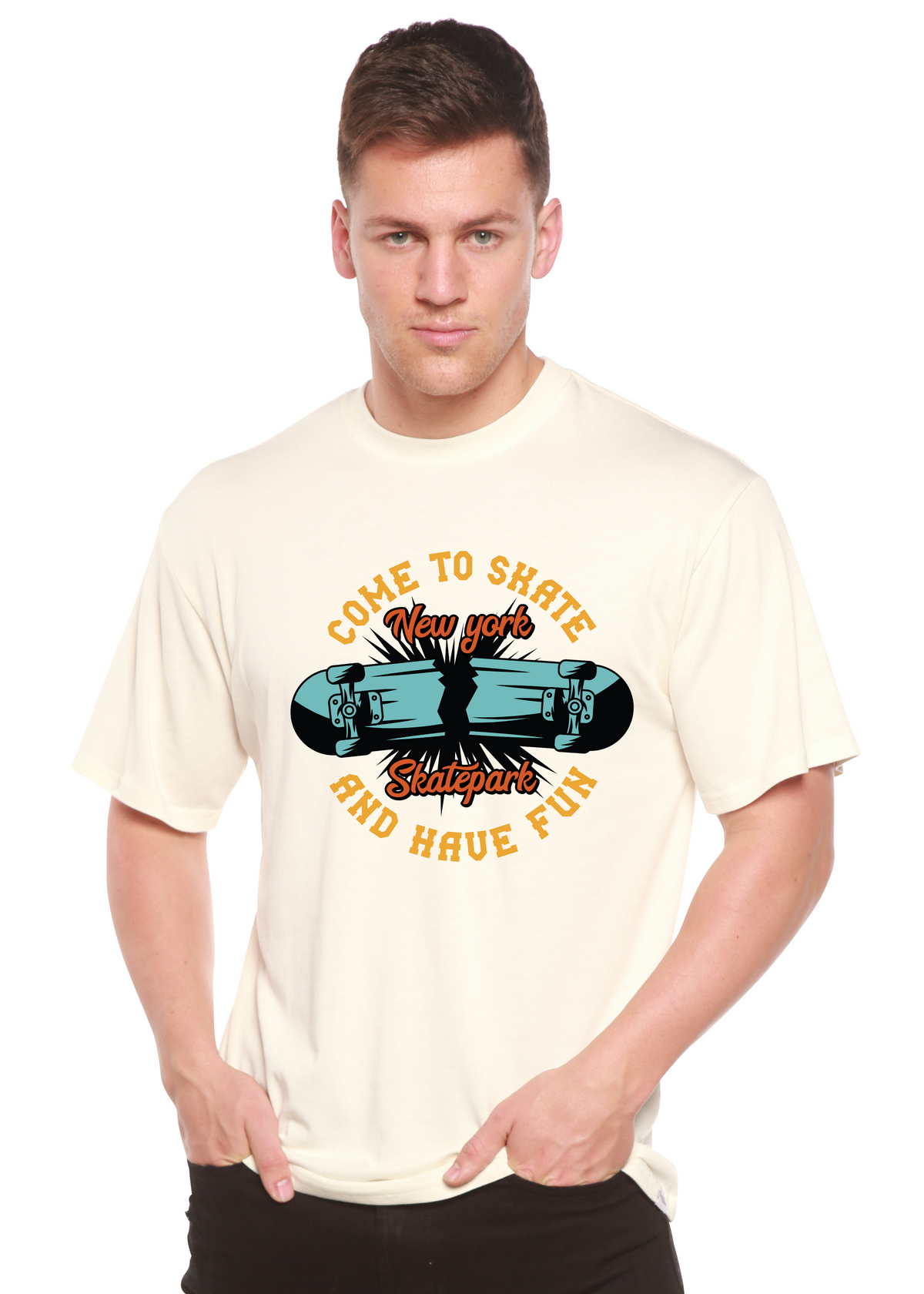 New York Skatepark men's bamboo graphic T-shirt – view 4