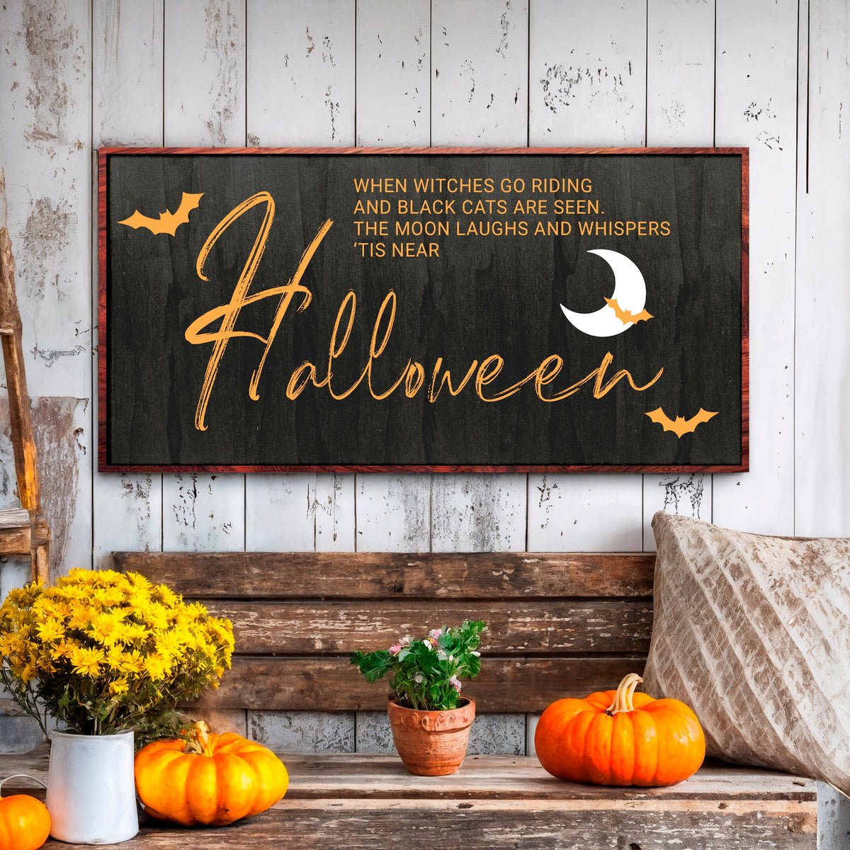 When Witches Halloween Wall Sign by Tailored Canvases