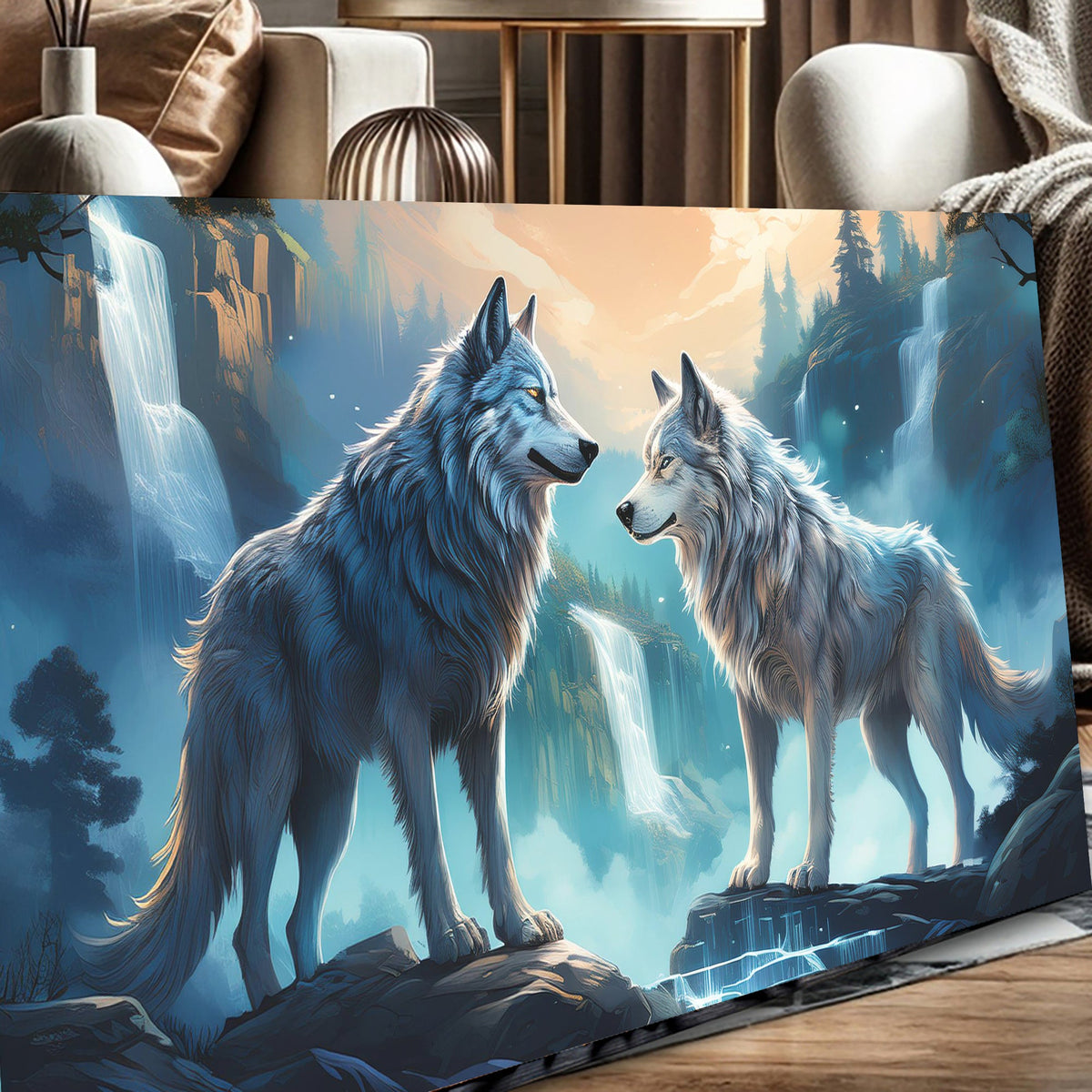 3D Wolves Wall Art IV canvas by Tailored Canvases, view 5