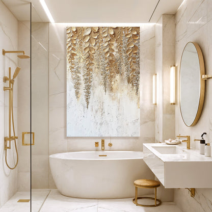 Golden Wisteria Wall Art by Tailored Canvases