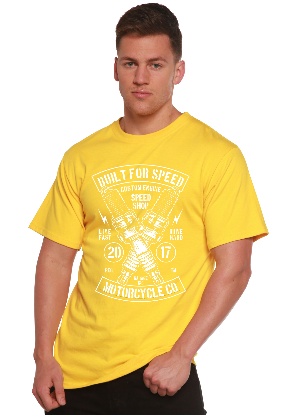 Built for Speed men's bamboo graphic T-shirt – view 7