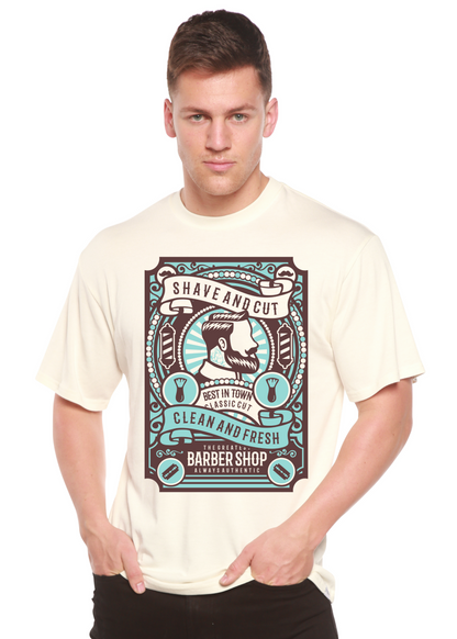 Shave and Cut men's short sleeve graphic T-shirt in bamboo viscose and organic cotton