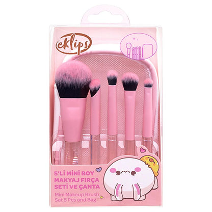 Eklips Character 5-Piece Makeup Brush Set with Pouch by Beauty Care Bag