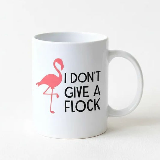 Funny Flamingo Mug - Pink Ceramic Coffee Cup, Dishwasher Safe Double-Sided Gift by Joyful Moose