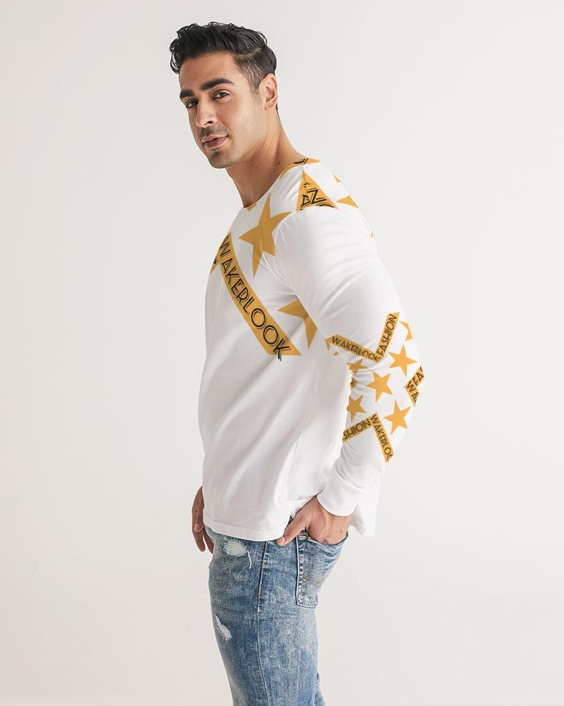 Men's Fashion Long Sleeve Wakerlook Tee by Sky Blue Saffron