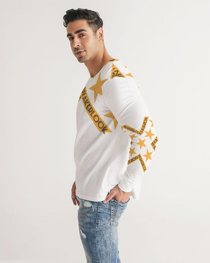 Men's Fashion Long Sleeve Wakerlook Tee by Sky Blue Saffron