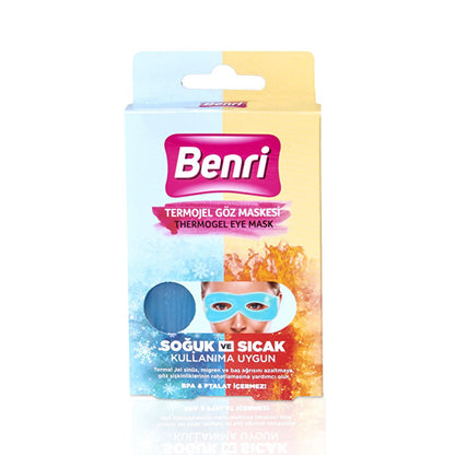 Benri Thermo Gel Eye Mask: Reusable Hot & Cold Compress for Puffy Eyes, Dark Circles & Dryness Relief by Beauty Care Bag